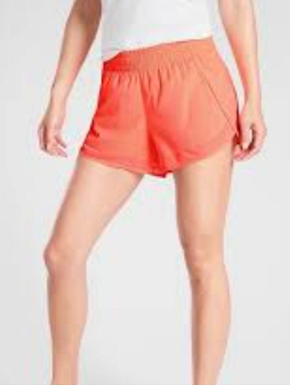 Athleta Mesh Racer Run Mid Rise 4" Shorts - Pink